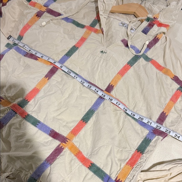 Angelique vintage quilted Plaid Multicolor Hooded jacket L hoodie - Picture 10 of 12